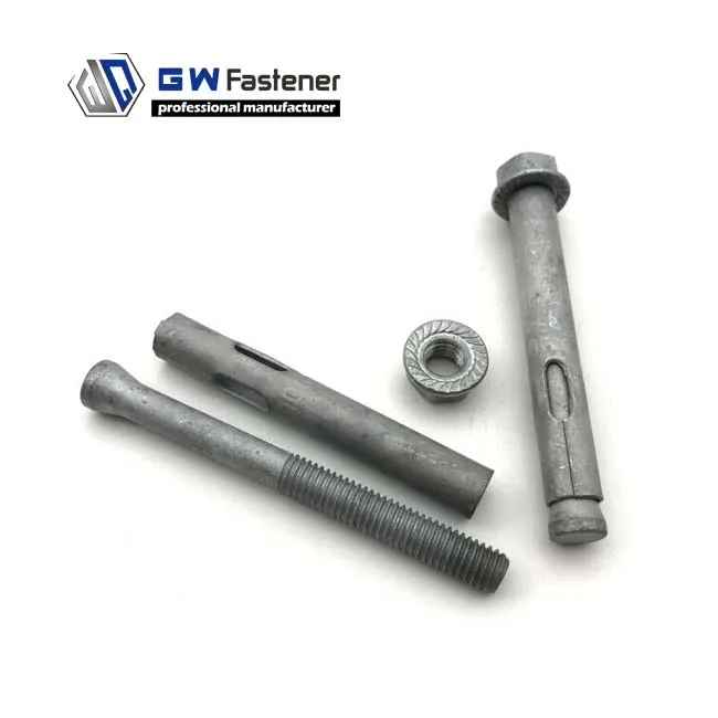 10mm x 125mm Galvanised Sleeve / Dyna Bolt Concrete Anchors M10 Qty 25 