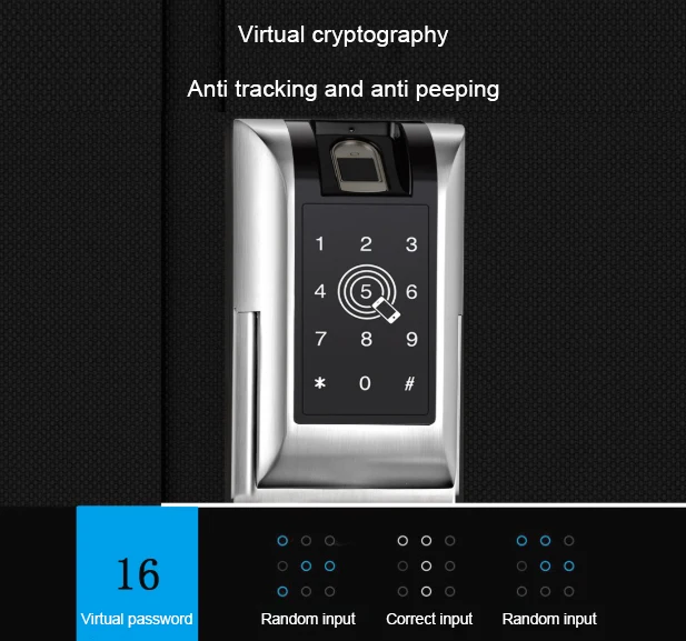 App dynamic password intelligent lock household door lock fingerprint door lock smart