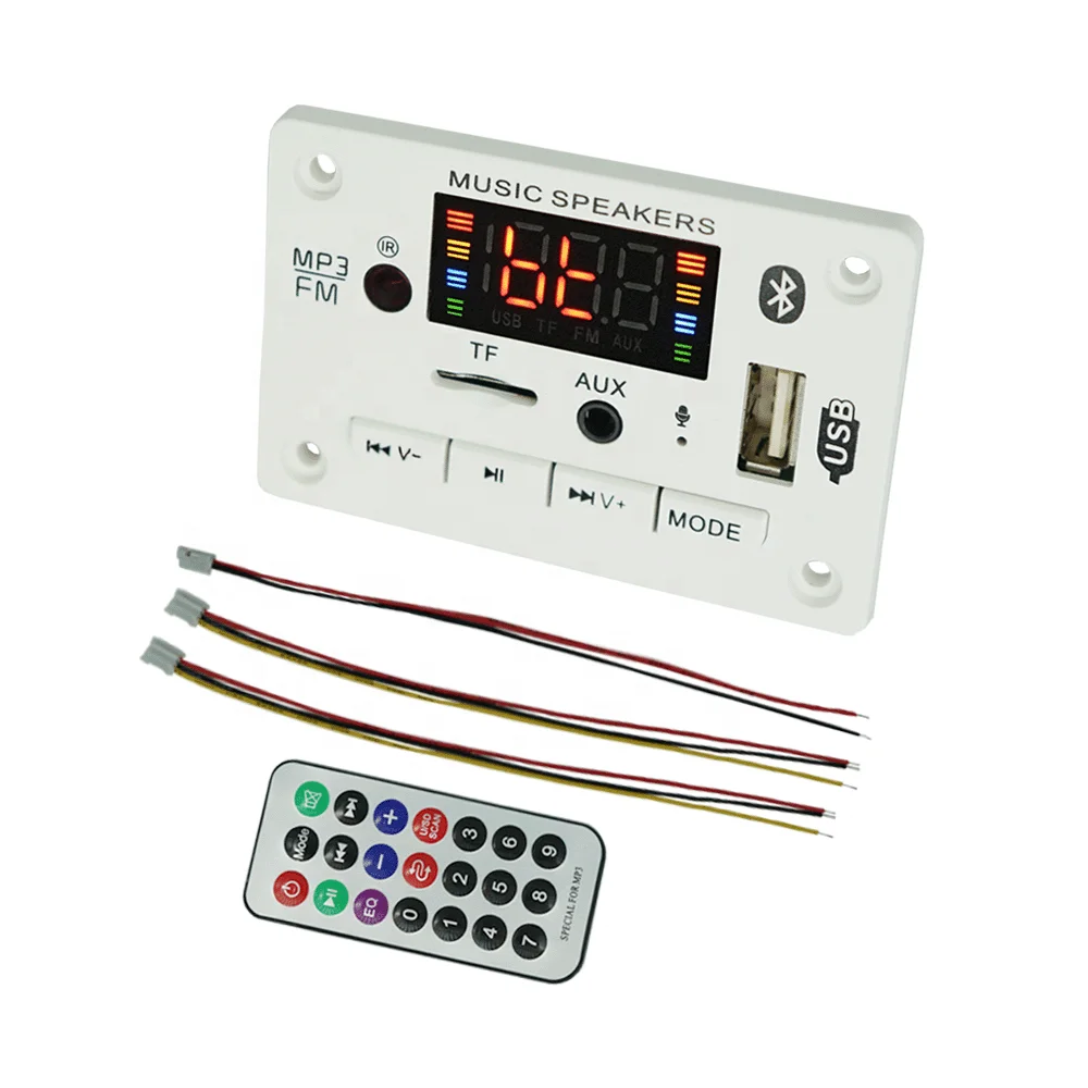 
Electronics Bluetooth FM USB AUX Card MP3 Stereo Player Decoder Module Kit Remote For Audio Amplifier 