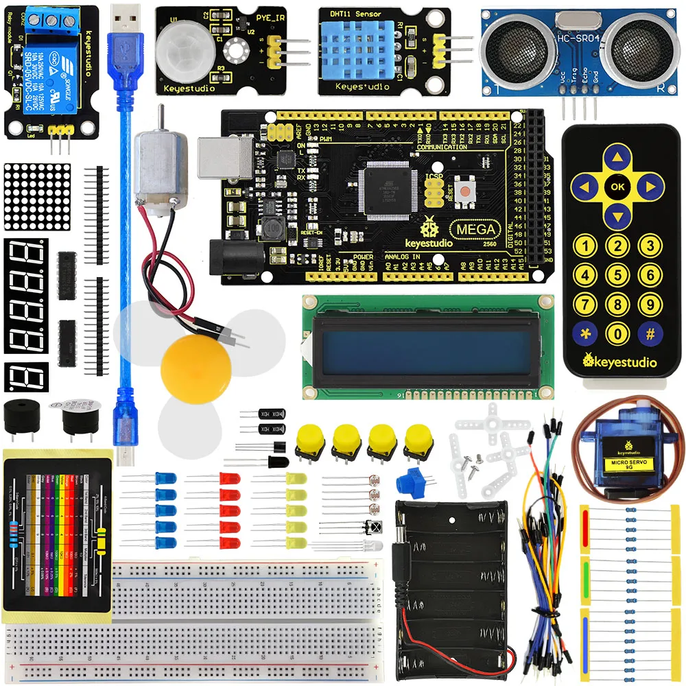 keyestudio IR Remote Control Basic Starter upgraded Kit for Arduino with 2560 mega starter kit