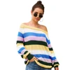 Winter Rainbow Ladies Pullover Knitted Women Sweater