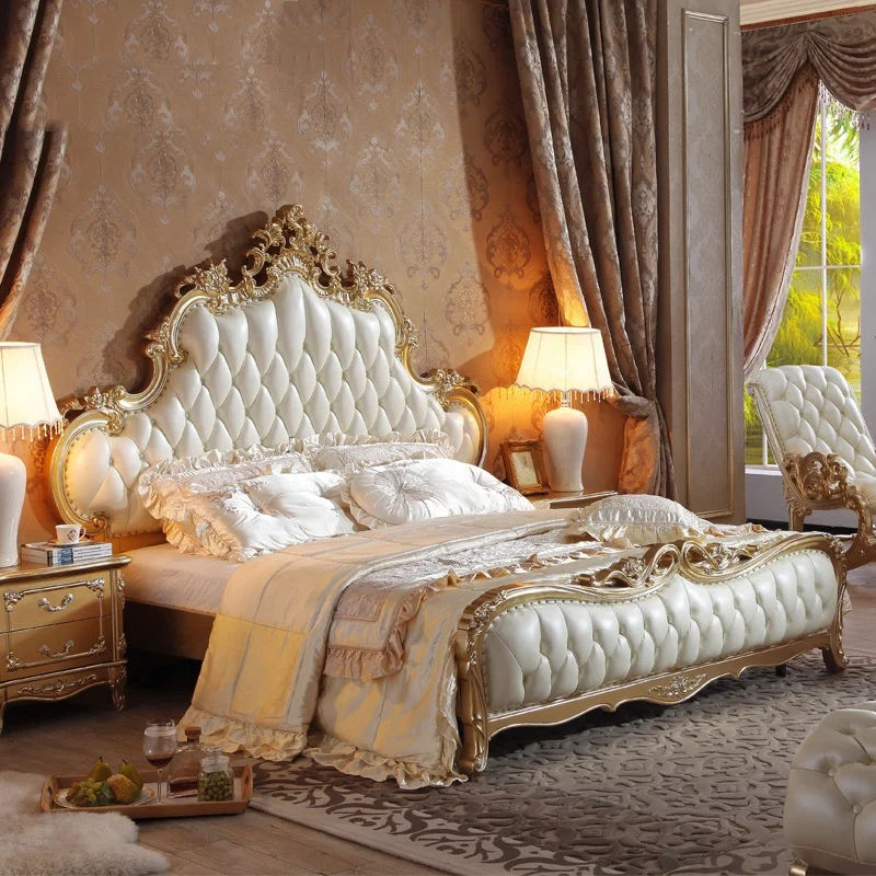 antique white and gold bedroom furniture