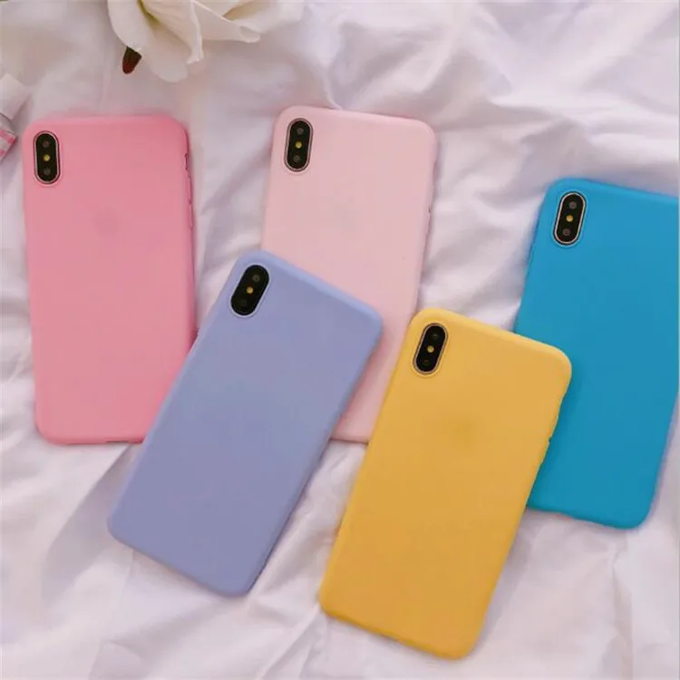 new arrivals 2019 amazon 1.0mm soft candy macaron jelly matte frost tpu silicone mobilephone phone case for iphone xs xr max 11