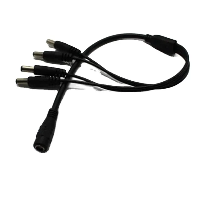 6 way DC Power Splitter Cable 1 to 6 way CCTV PSU Lead 5.5mm x 2.1mm Sale LOT 