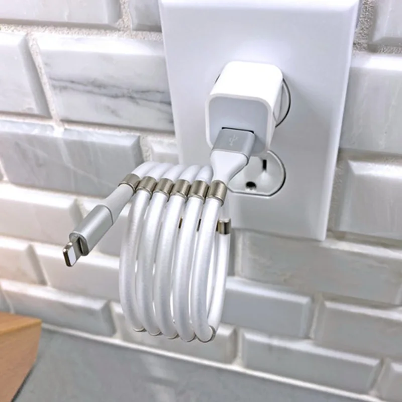 New Arrival Patented Product SuperCalla Magnetic Portable Self-Winding USB Charging Type C Cable - ANKUX.COM