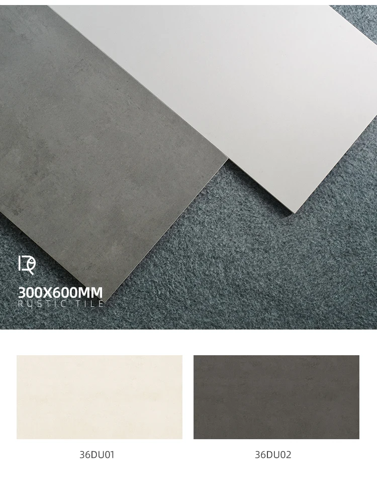 Fashion wear resistant porcelain floor bathroom tiles 600 x 600 gray matt glazed rustic non-slip floor tile