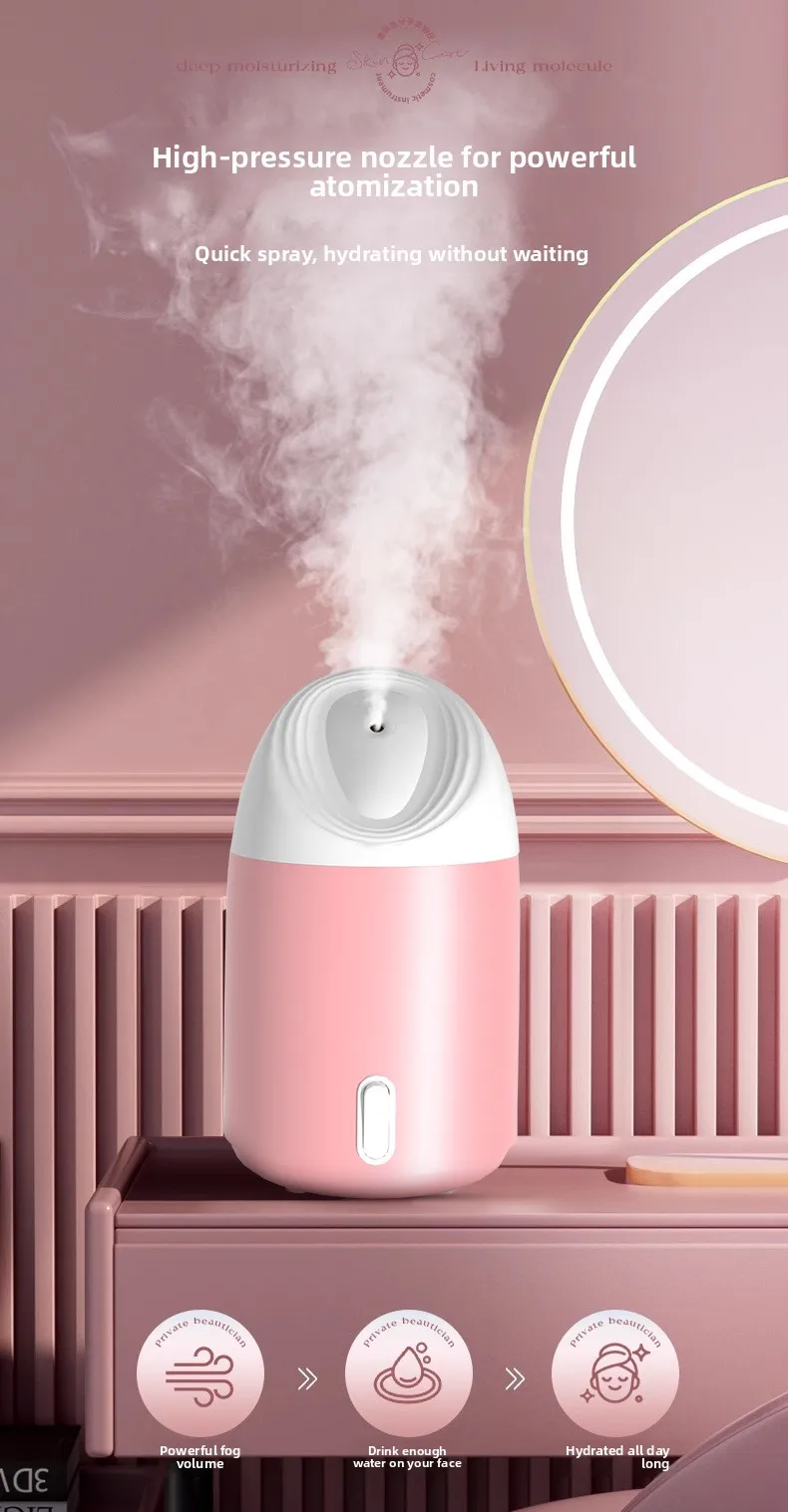 Portable hydrating facial steamer
