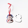 Promotion blank wooden printed christmas ornaments in different shapes High definition sublimation MDF ornaments snowman