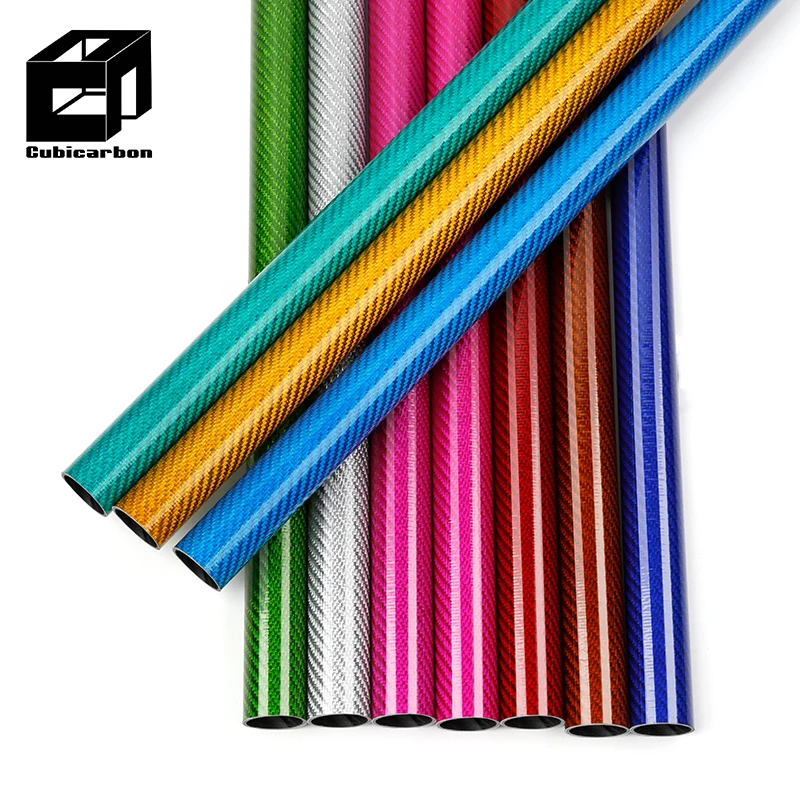 High Quality Custom 3k Twill Colored Carbon Fiber Tube Oem 1 2 3 4 Inch