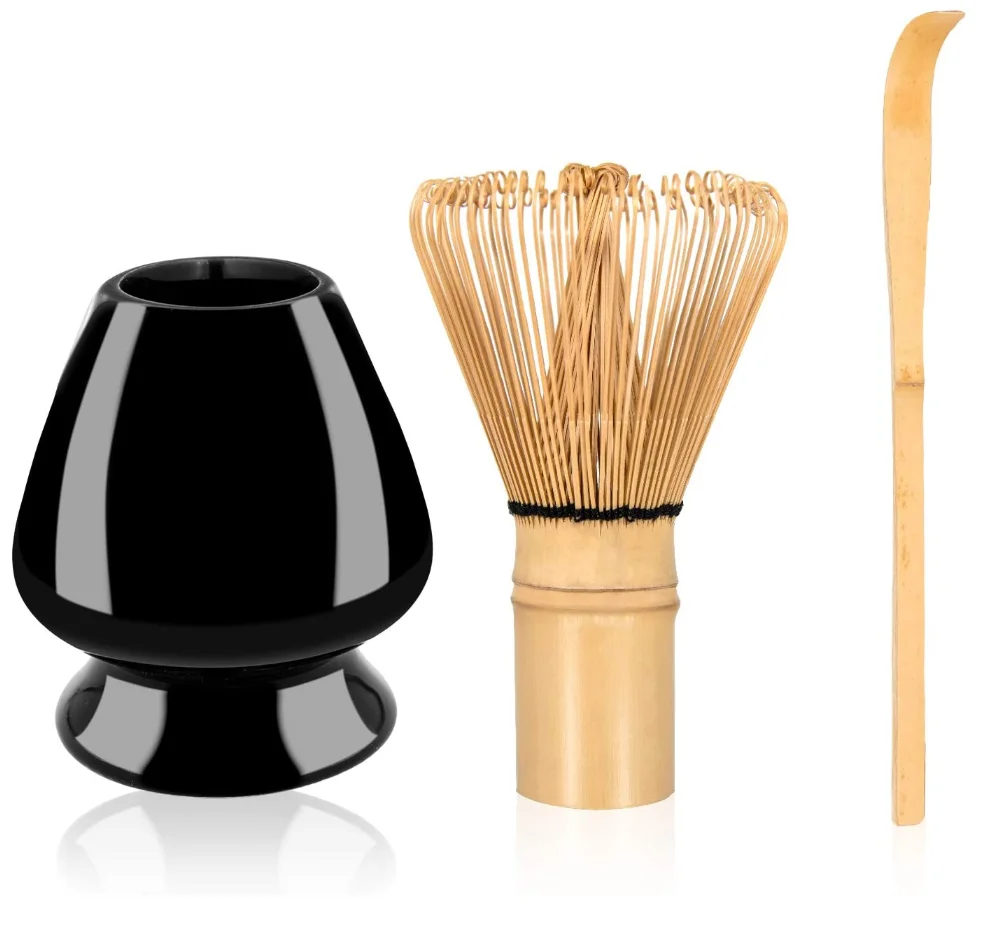 Traditional Matcha Tea Tool Set Bamboo Whisk (chansen) + Ceramic Whisk