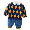 &Other Fairies Cute Winter Comfortable Carrot Print Set Boutique Set Kid Clothing Baby Cloth