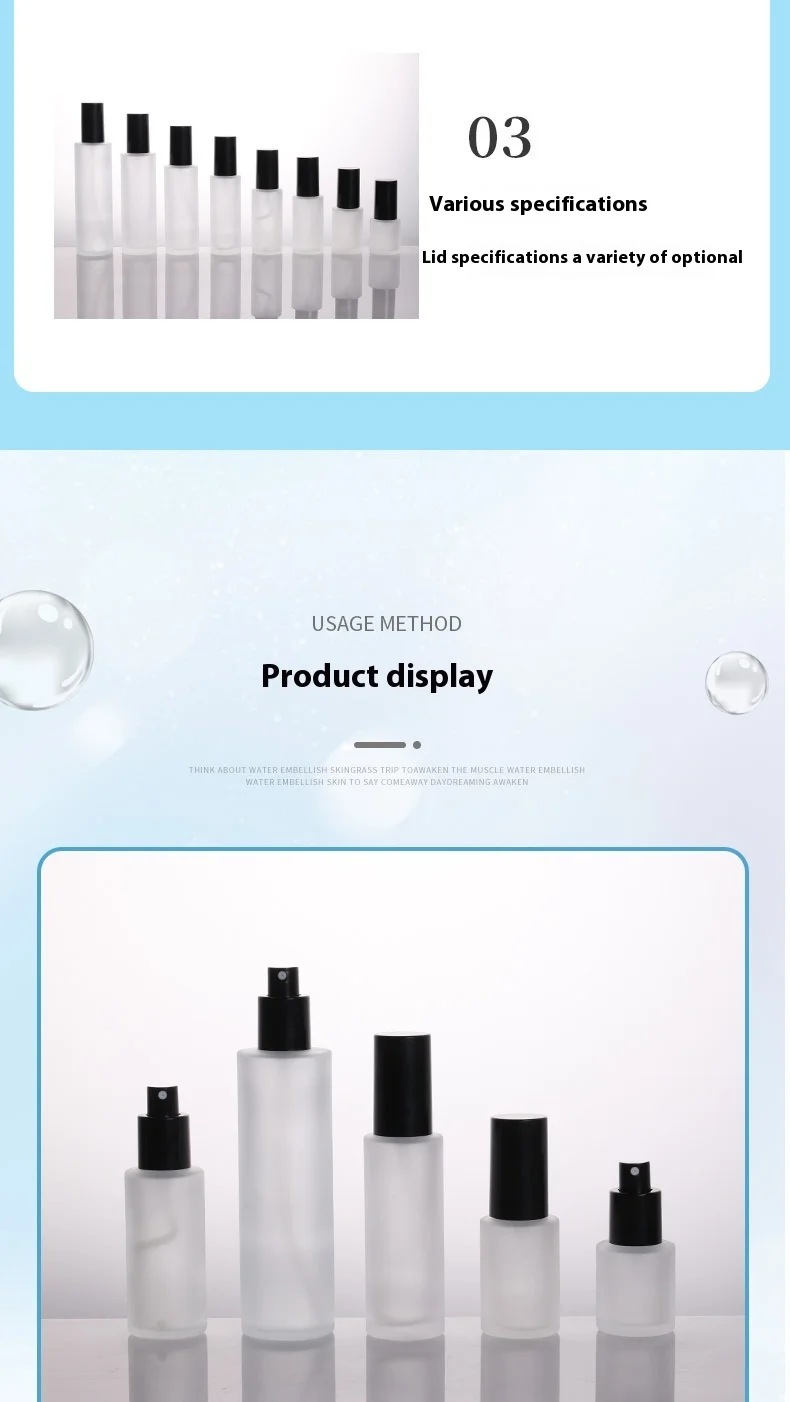product glass lotion pump bottle luxury 30ml 50ml 60ml 80ml 100ml 120ml empty lotion packaging bottle-8
