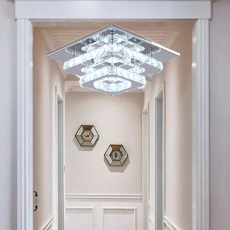 Australian Classic Top Quality Crystal Ceiling Led Light Fixtures Cold White Crystal Lighting for Home Hotel Hallway MC102