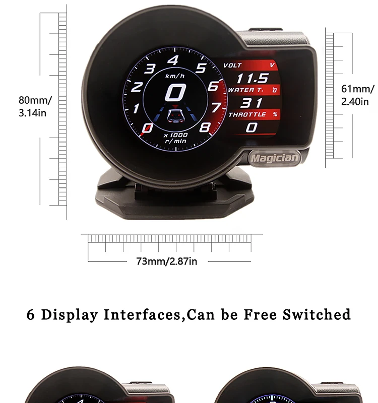 Navihua Car Gauge Digital Obd Meter Magician Obd F8 Car Smart Update
