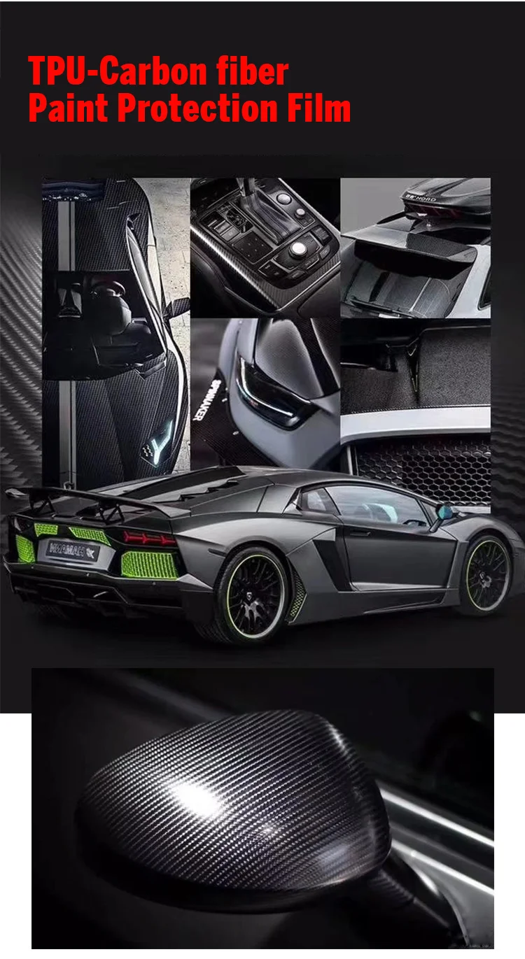 Carbon Fiber Scratch Resistance Transparent Car Accessories Tpu Ppf