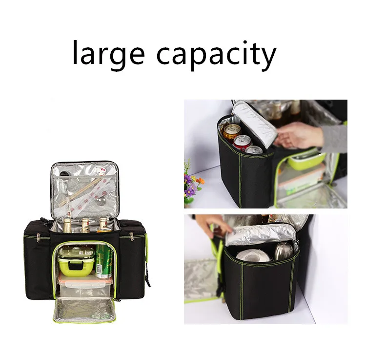 Large Capacity Beer Cooler Bag Customized Insulated Car Storage Bag