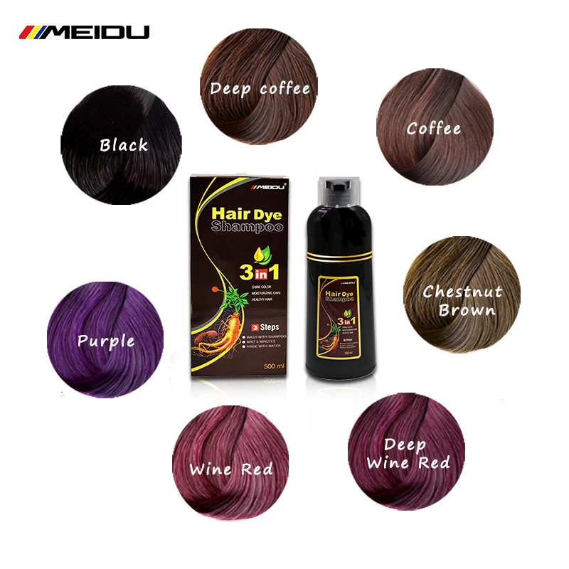 Guangzhou Meidu Manufacturer 7 Colorful Fashion Brown Black Hair Dye  Shampoo In Hair Dye - Buy Hair Dye,Hair Dye Shampoo,Hair Color Dye Product  on 