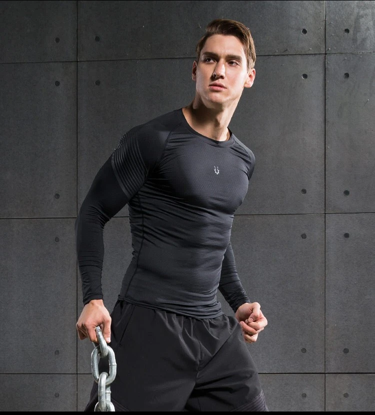 Darmen gebouw resterend New Men's Compression Tights Shirt Spandex Long Sleeve Fitness Bodybuilding  Wear Running Clothes Gym Shirts - Buy Running Clothes,Compression Shirt, Fitness Clothes Product on Alibaba.com