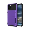 Heavy Armor Anti-fall Wallet Insert Five Cards Credit Card Slot Phone Case For Iphone 11 Pro Max