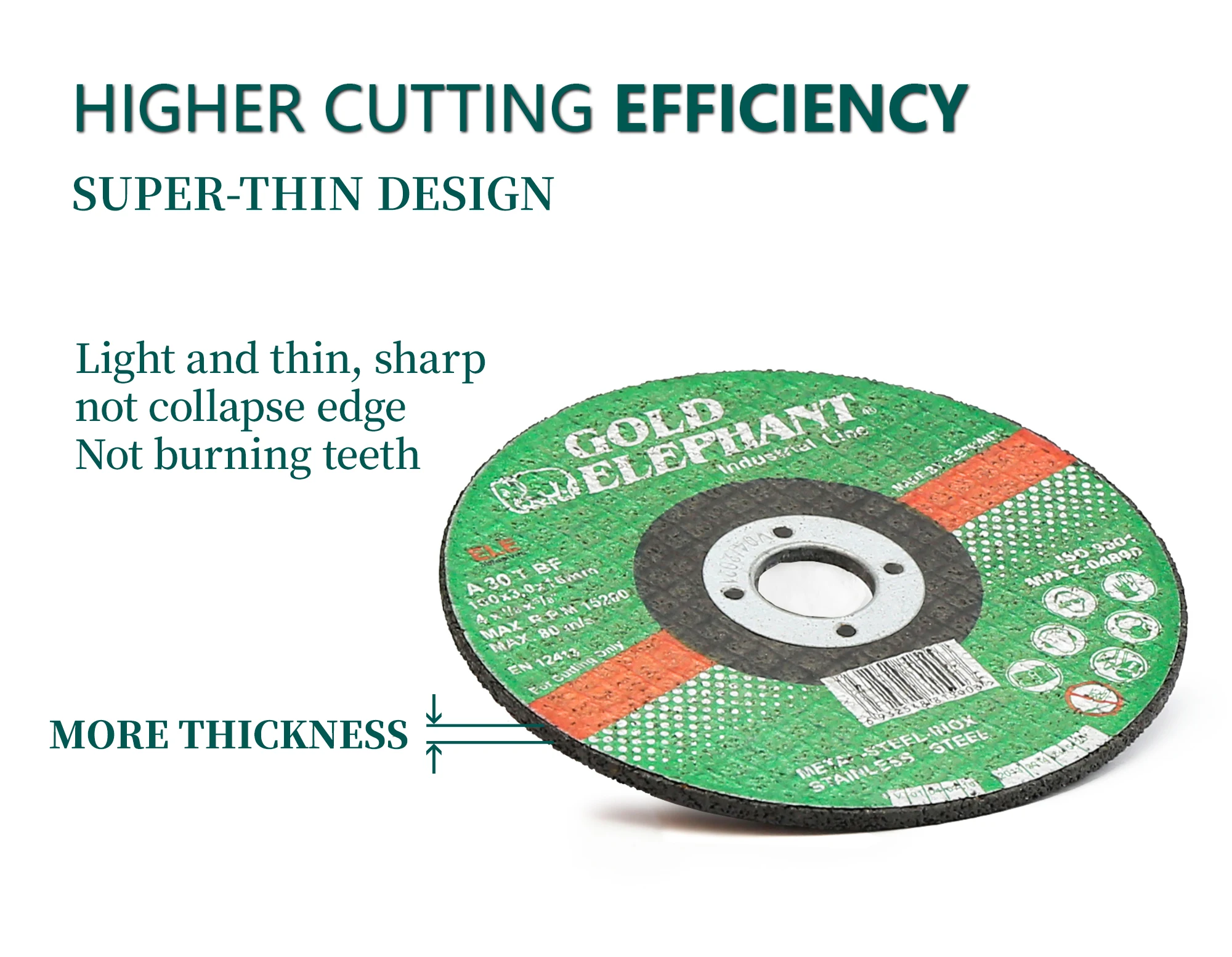 Gold Elephant Abrasive Angle Grinder 4 Inch Super Thin 105mm Cutting