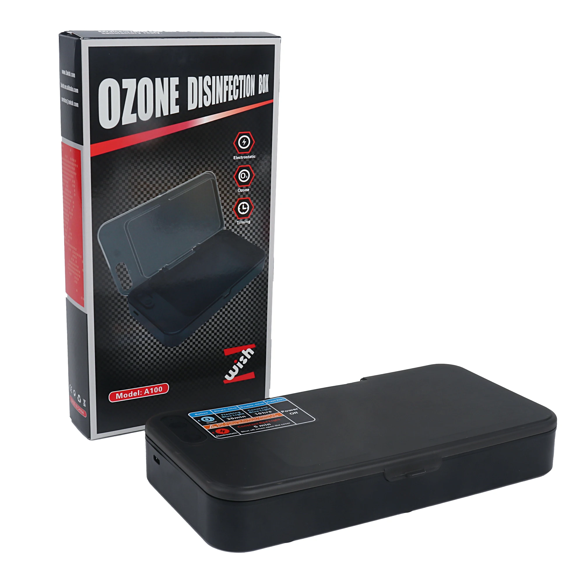 厂家批发紫外线消毒盒uv c灯臭氧消毒盒带臭氧化妆刷手机