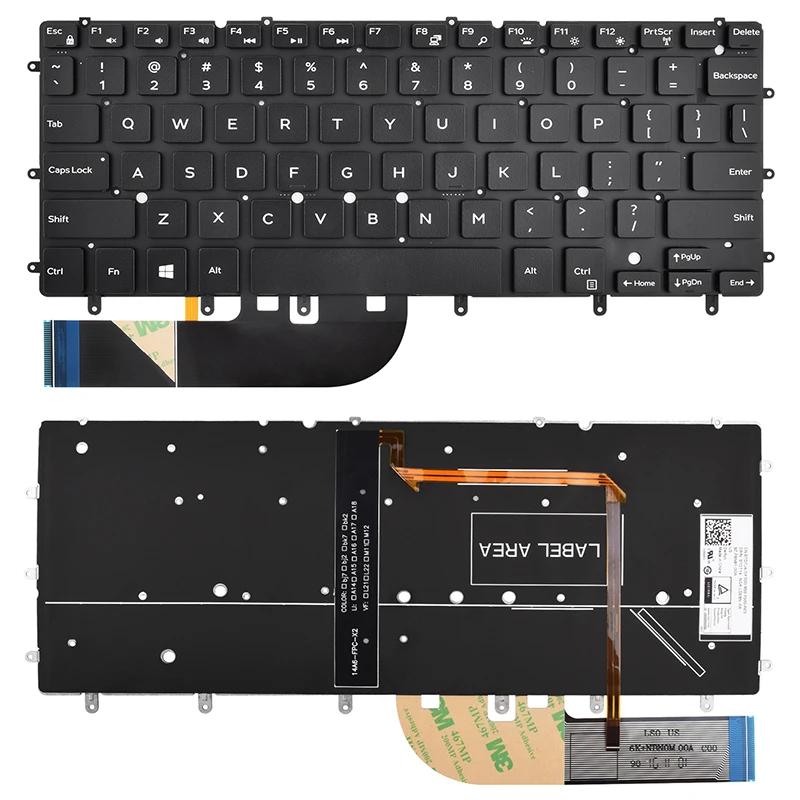 Dell Inspiron 13-7000 Series Keyboard Replacement - Wired, RGB