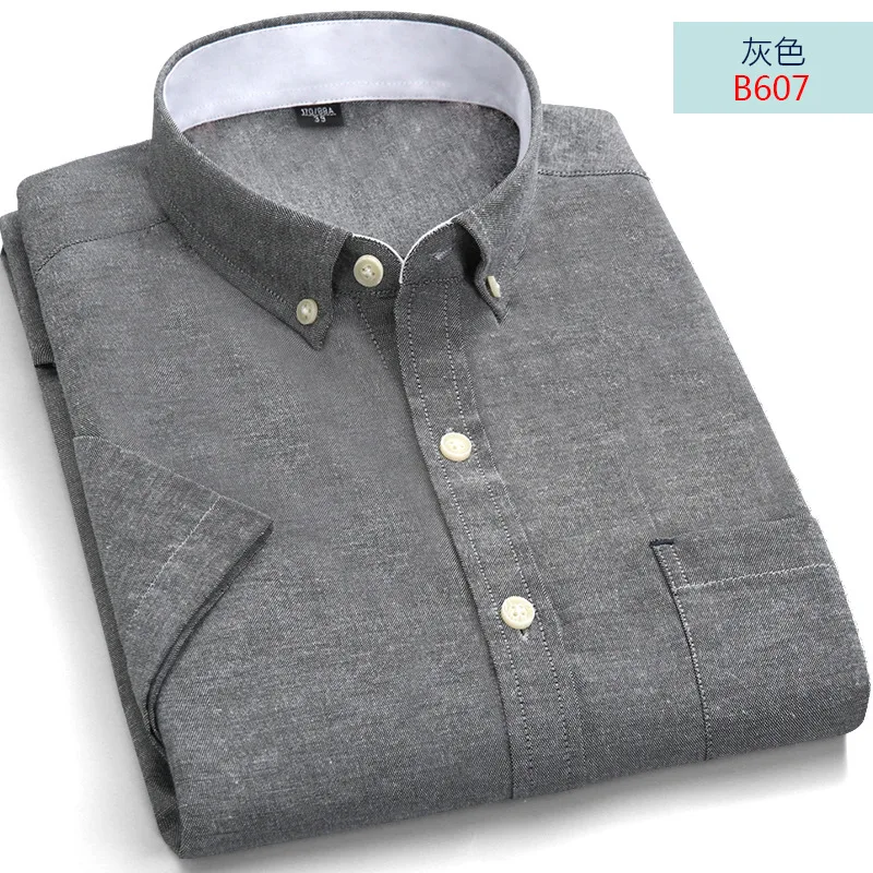 2022 Fashion New Short-sleeved Best Quality Oxford Plus Size Men's ...