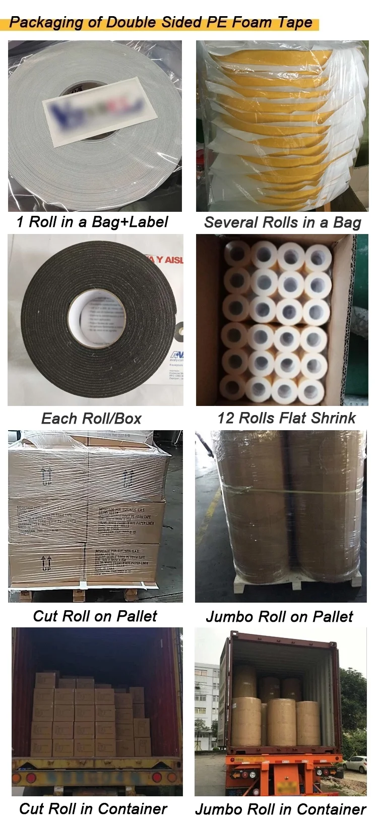 Automotive Foam Tape Polyethylene Foam Tape For Mounting Pvc Trunk