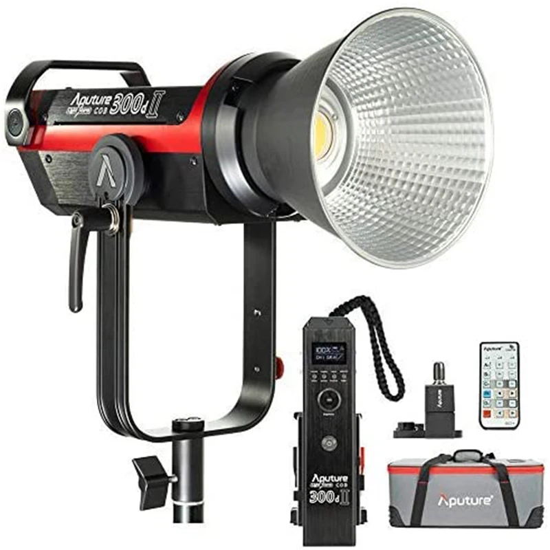 Aputure COB 300D II 5500k Led Video Light V-Mount with 8 Built-in Lighting Effects 2.4G 100m Wireless Remote Control
