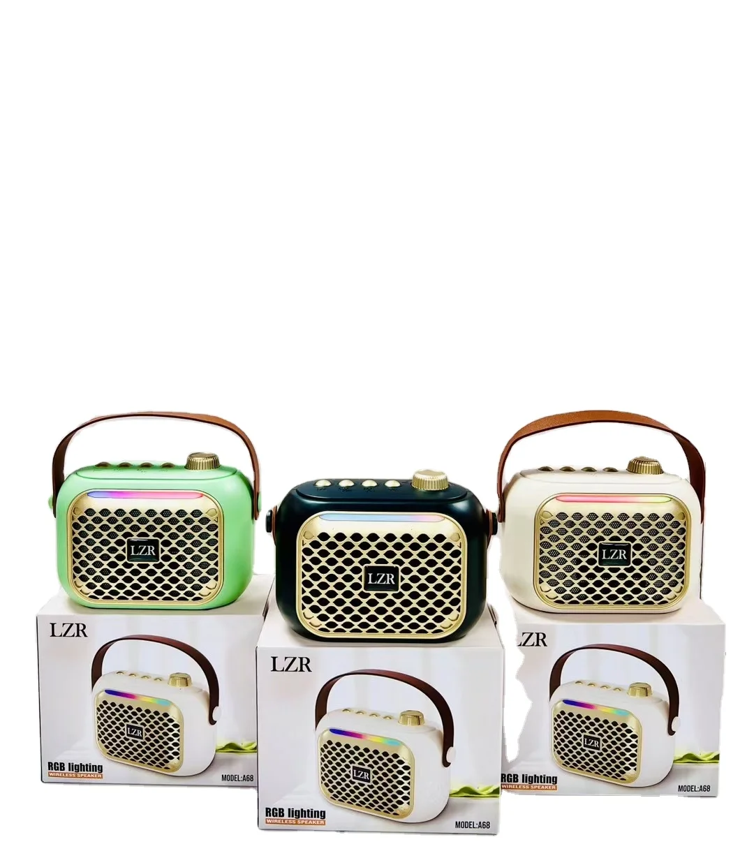 新到货lzr-a68超低音高品质大扬声器户外dj派对便携式家庭ktv卡拉ok扬声器