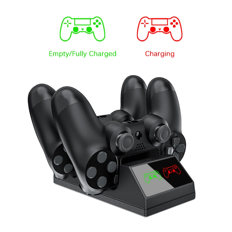 Ps4 Controller Charger Playstation 4 Charger Station With 2 Micro Usb Charging Dongles Dual Charging Dock For Sony Ps4 Pro - Buy Charging Station,Ps4 Charger,Ps4 Controller Charger Product