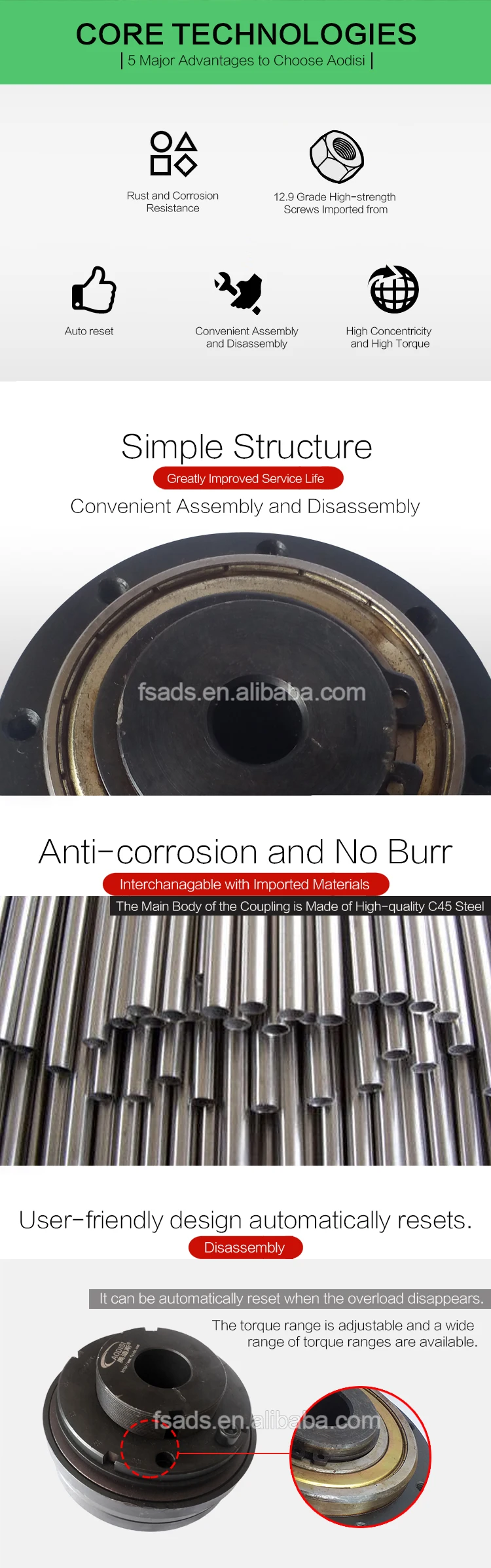 Sc Type Overload Clutch Ball Detent Torque Limiter Coupling Buy