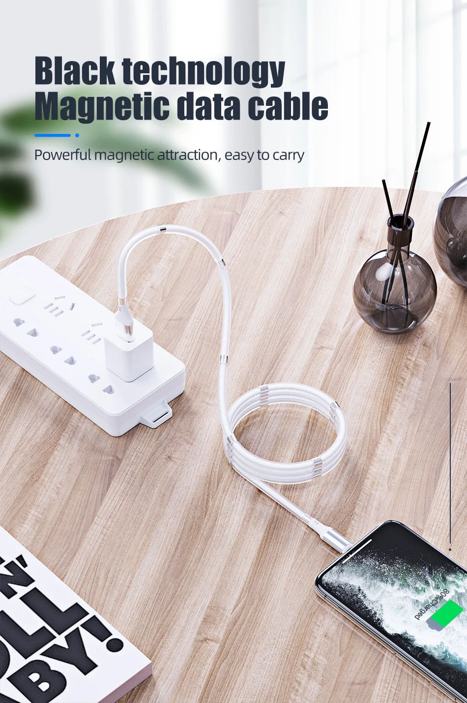 2020 New Quick PD Fast Charge Phone 1m Micro USB Type C Strong Magnetic Charging Cable For iPhone - ANKUX.COM