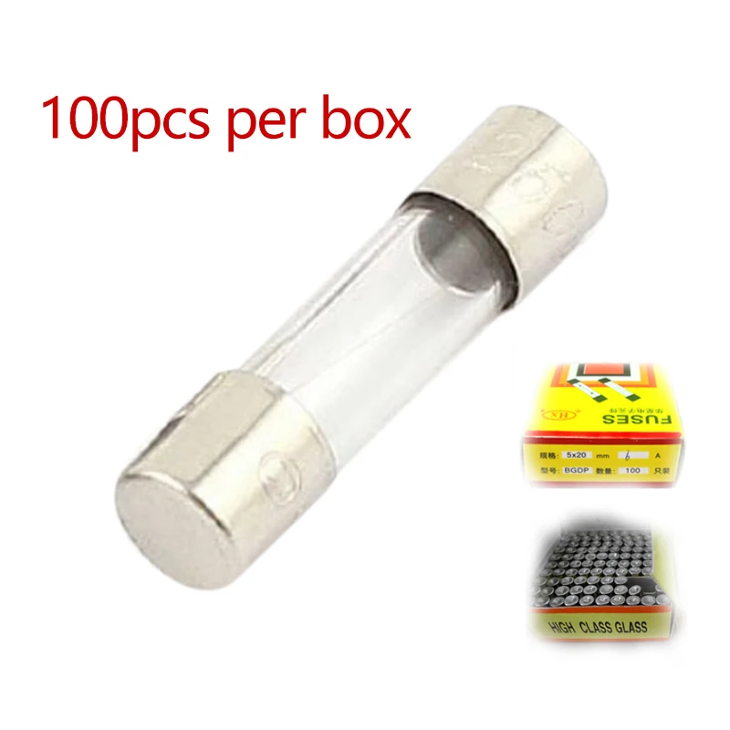 5x20mm Quick Acting 250v 500ma 1a 2a 2a 3a 4a 5a 6.3a 10a Glass Tube