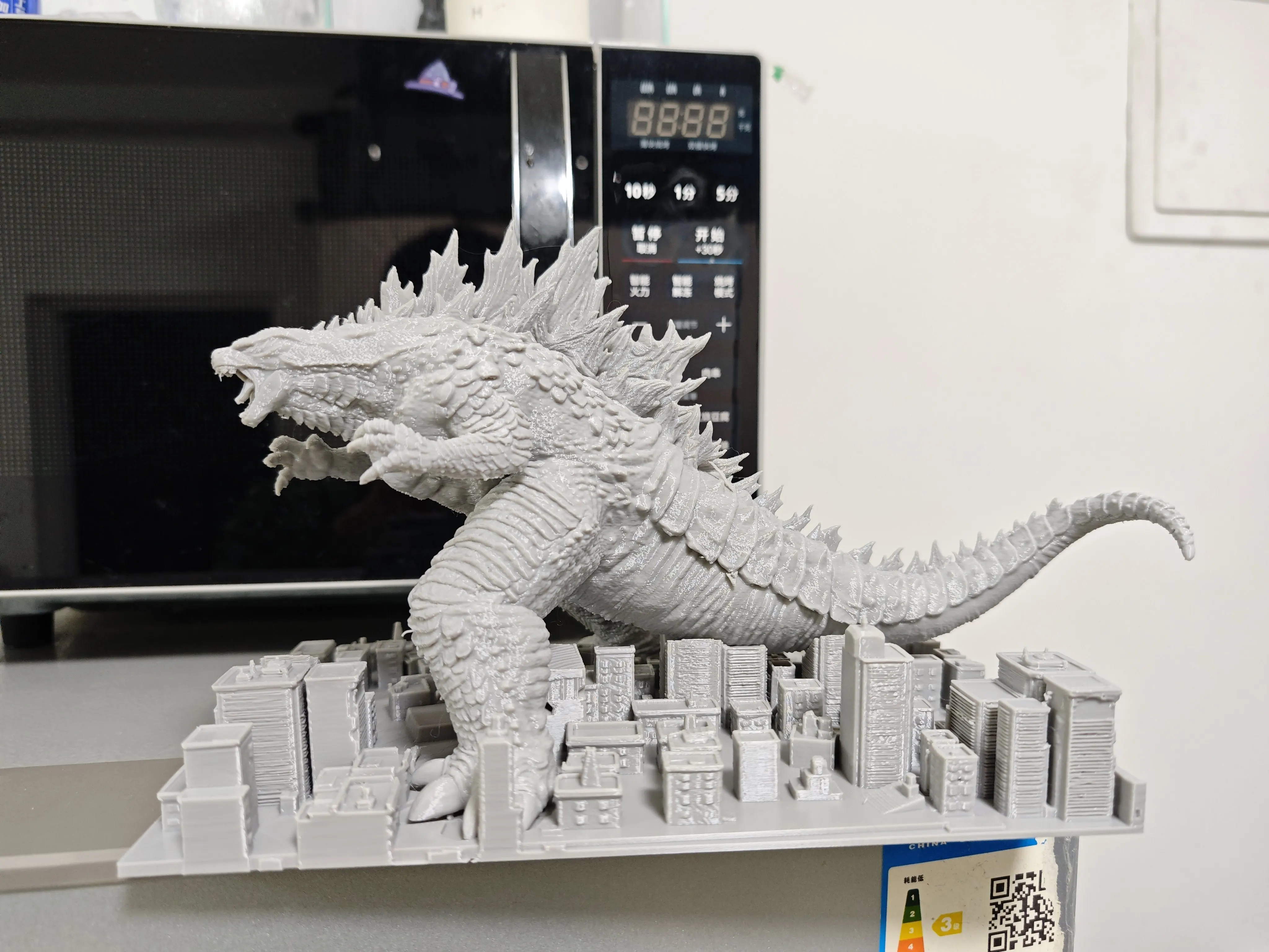 Godzilla Fish Machine Eco-Friendly Godzilla Resin Fish Tank Landscaping Figurine Aquarium ...