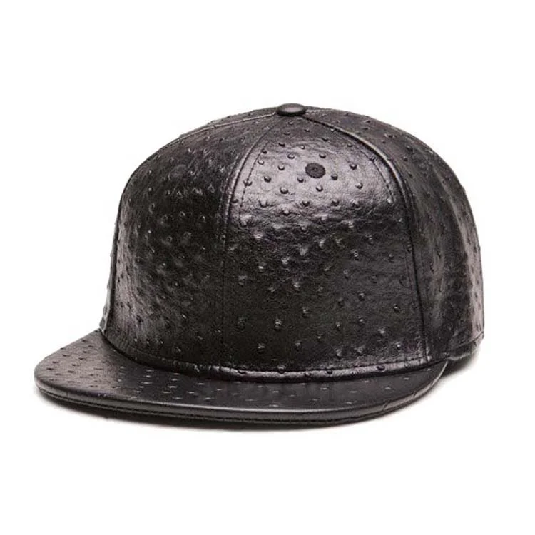 plain black hip hop cap