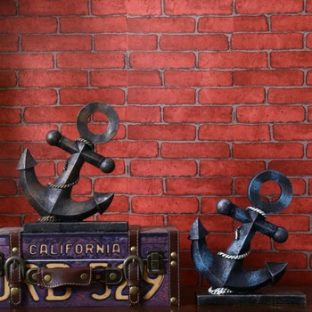 vintage old anchor decoration ornament with industrial style