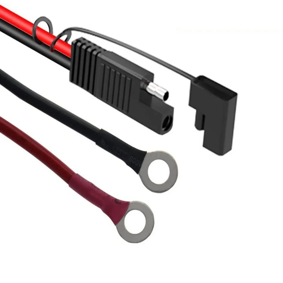 product in stock solar cell connector with fuse sae to o terminal grounding plate power cords extension cords connecting wire-2