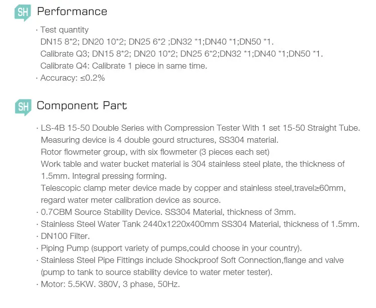 Ls4b Dn15mmdn50mm Multi Jet Calibration Water Flow Meter Test Bench Buy Water Meter Test