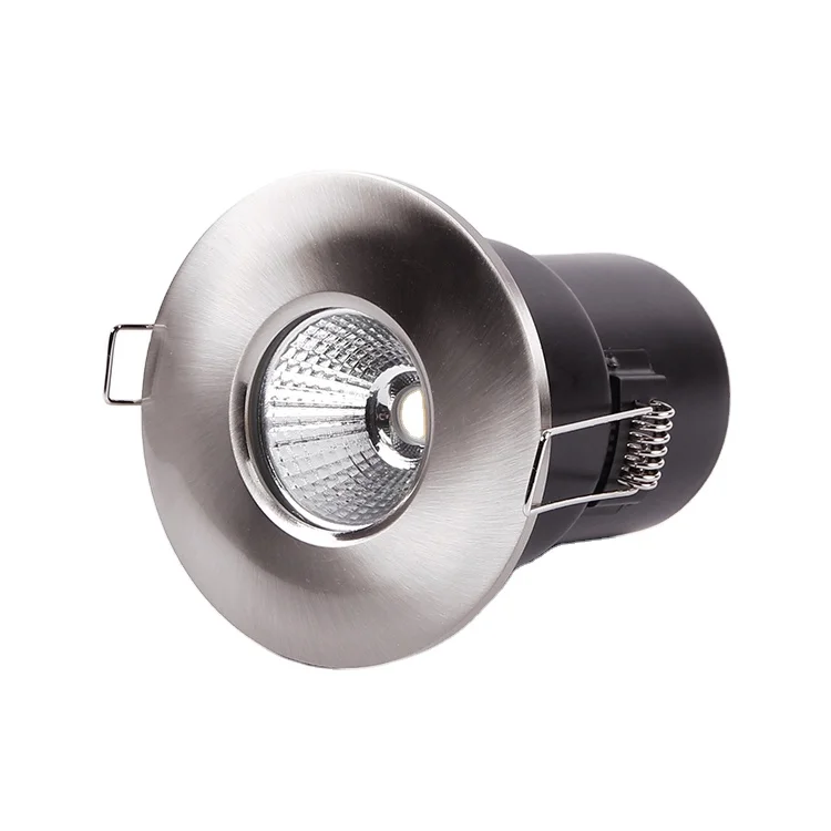 low voltage gu10 heat resistant brush chrome dimmable fire rated led downlights bathroom lights