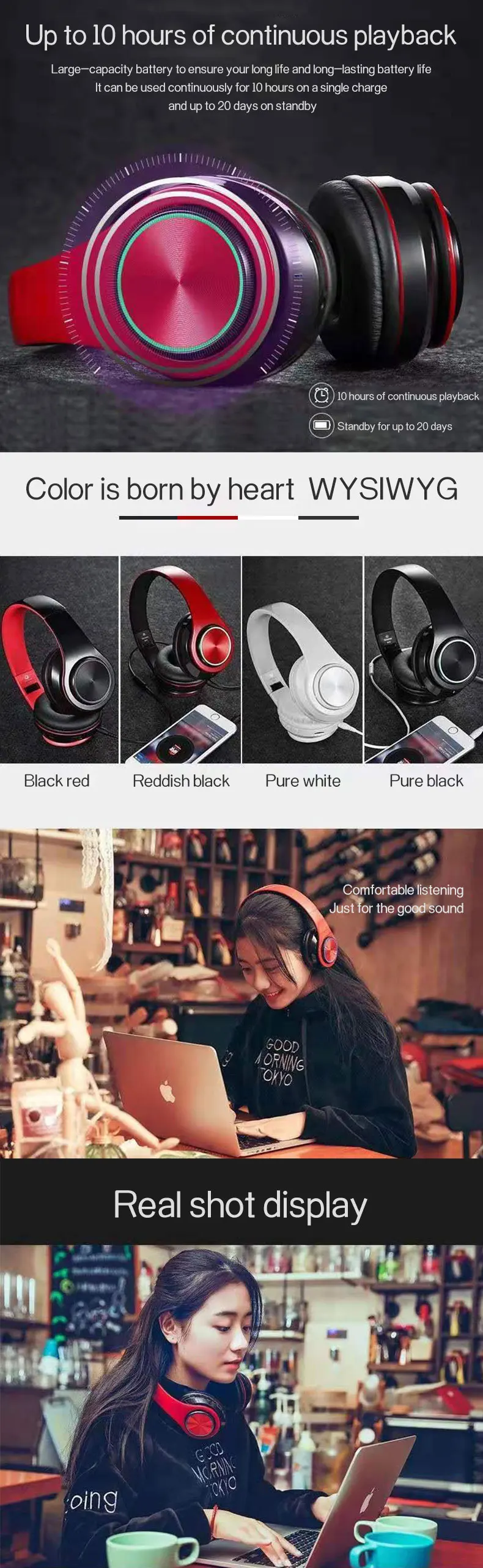 Golden Sky Customized High Quality Wireless Funky Headband Headset Earphones Bluetooth Earpiece Headband Earphone Free Shipping - ANKUX.COM