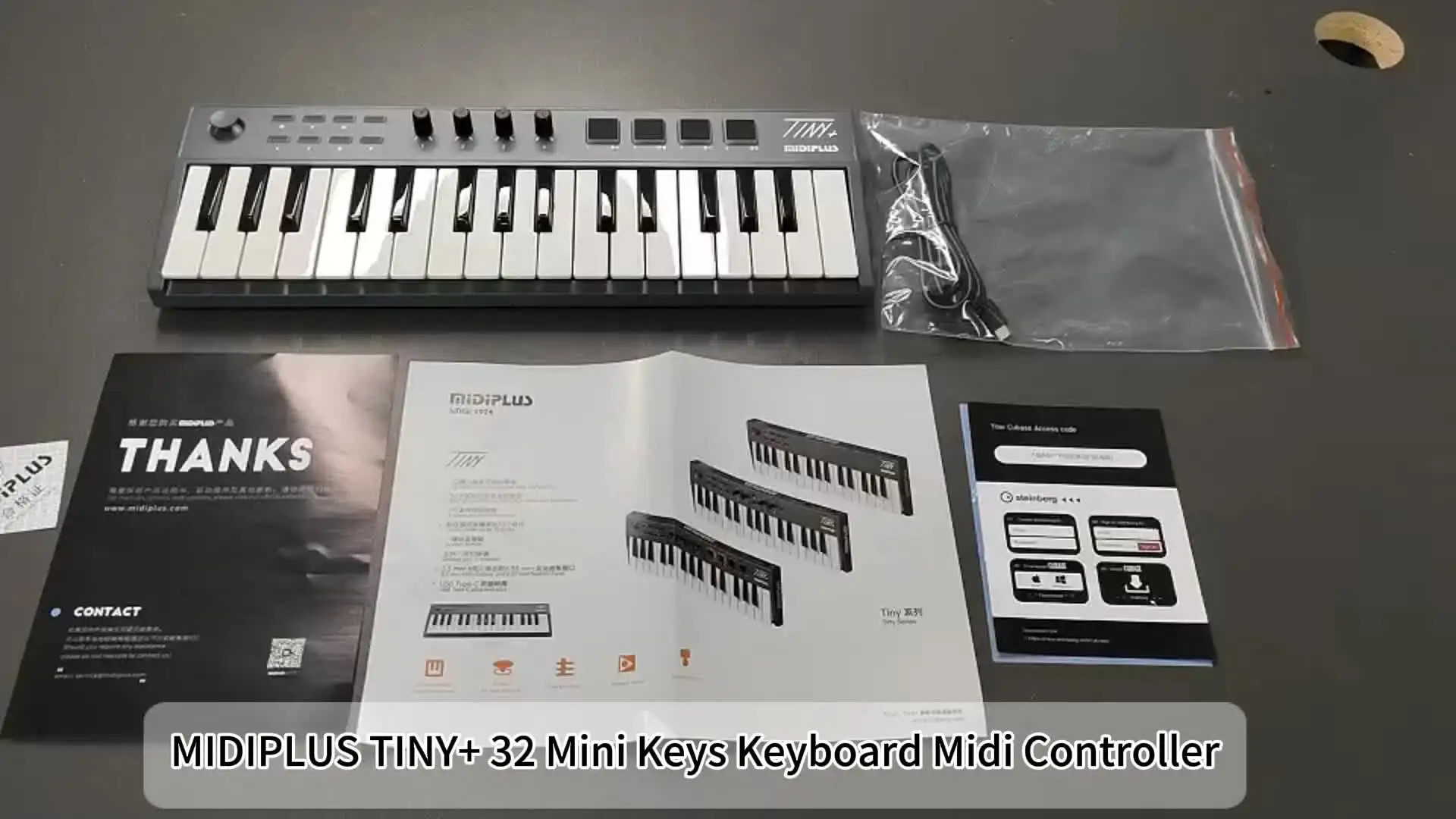 MIDIPLUS TINY+ - 32-Key USB MIDI Keyboard Controller