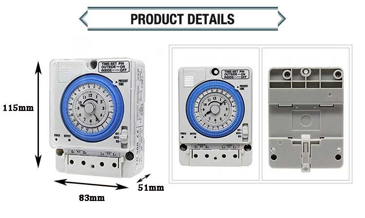 Website Business Manhua 24h 100 to 240VAC Electro Mechanical Switch Timer TB35N