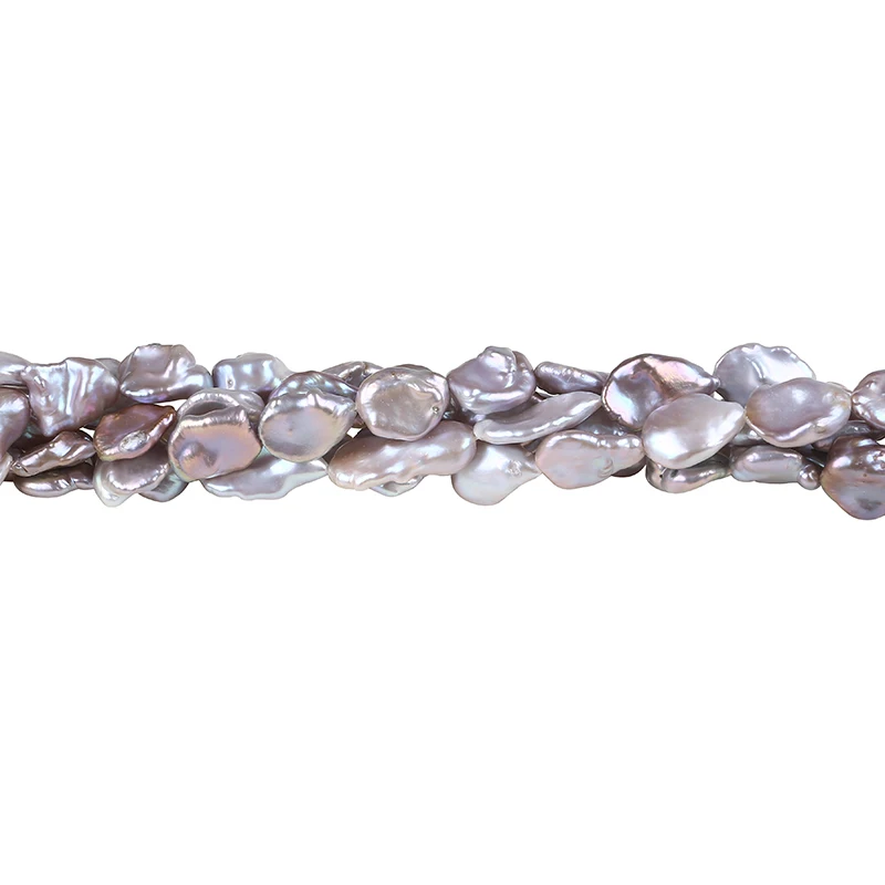 
14mm natural keshi pearl strand 