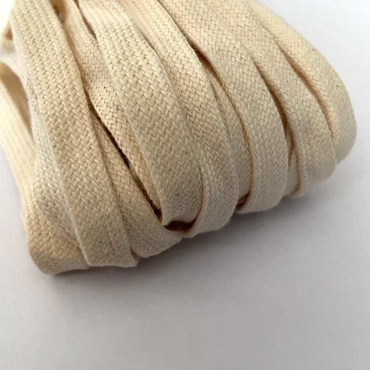 Yrf01 Pure Cotton1cm 2cm Flat Drawstring Cord Braided Cord For Sports ...