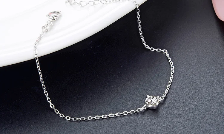 POLIVA Gold Plated 925 Sterling Silver Cubic Zirconia Solitaire Diamond Bracelet Jewelry Women Silver Bracelets