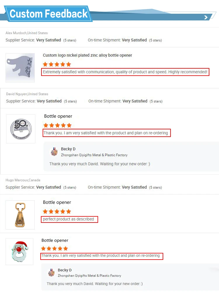 Customer feedback