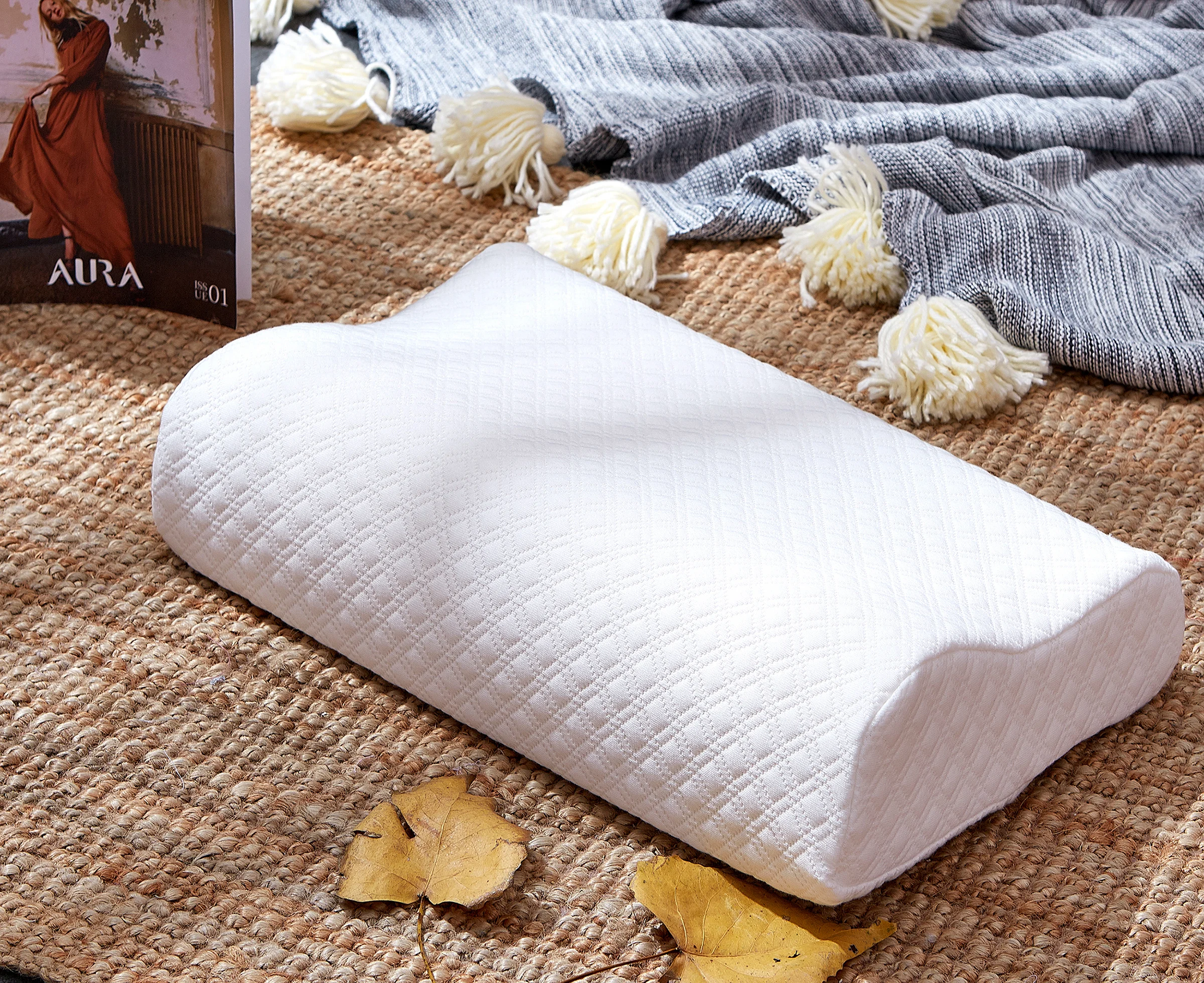 Office Rest Travel Pillow Memory Foam Cushion For Airplane Travel Car