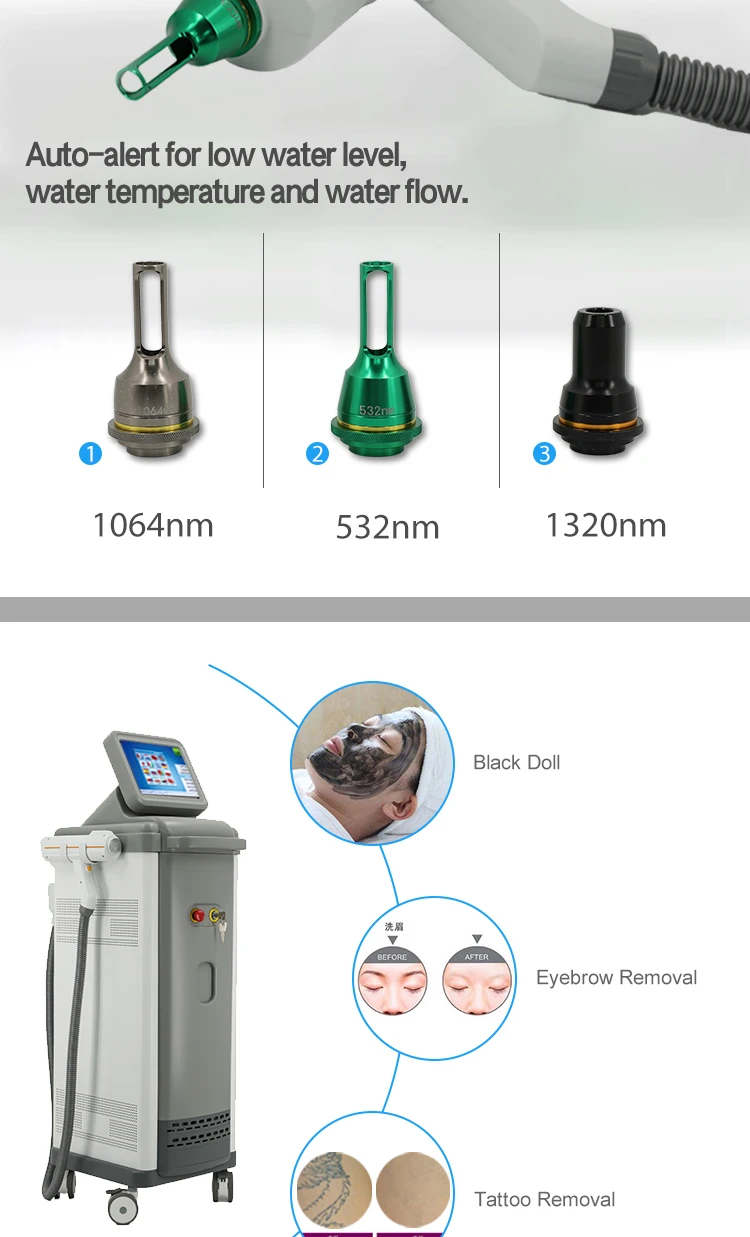 China Good Quality q switch nd yag picosecond laser tattoo removal spots beauty machine