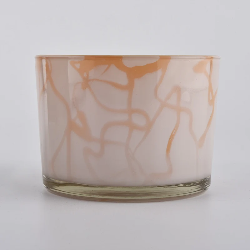 hand painting glass candle jar